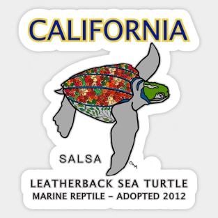 California - Leatherback Sea Turtle - Salsa Sticker